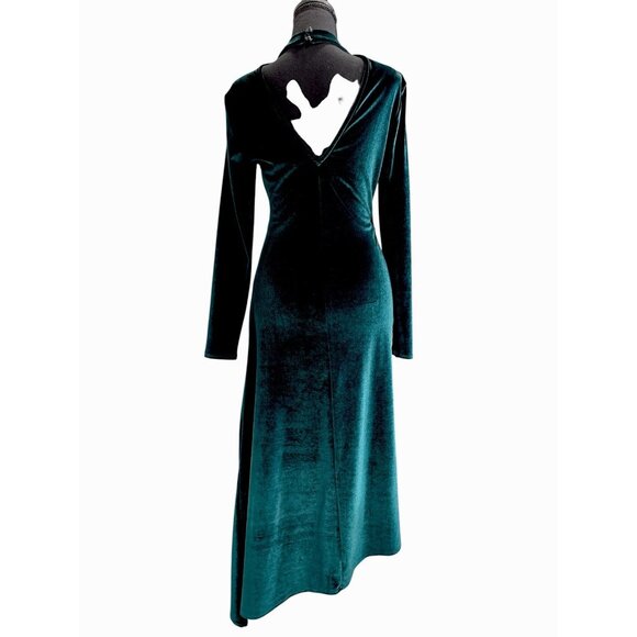 Reclaimed Vintage Women’s Emerald High Neck Dress Size 10 - Picture 3 of 8